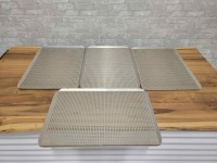 25.5" x 18" Full Size Perforated Baking Pans - Lot of 4