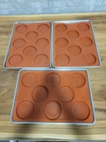 18" x 12" Half Size Baking Pans (3) With Silicone Cookie Mold (3)- Lot of 6