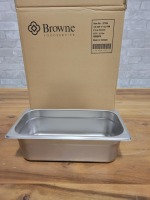 1/3 Size, 4" Deep Stainless Inserts, Browne 22134 - Lot of 12