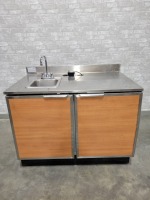 48” Stainless Hank Sink/Worktop Cabinet with Drop Safe