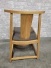 Solid Oak - Grey Fabric Chairs (6) Brown Leather Stools (2) - Lot of 8 - 4