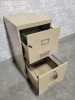 2 Drawer Filing Cabinet 15" x 18" x 25" Key Included - 3