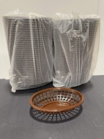 7.75" x 5.5" Brown Oval Side Baskets - Lot of 72
