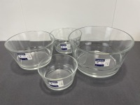 4 Piece Unisson Glass Bowl Set