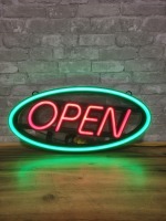 27.5" LED Open Sign With Remote