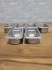 1/9 Sized Stainless Insert 2" Deep - Lot of 6