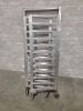 Folding Stainless Pan Rack on Casters - Fits 12 Half Size Pans - 3