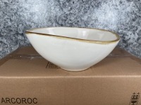 70oz, 10.5" White Terrastone Porcelain Bowls - Lot of 3