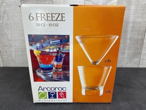 10oz "Freeze" Cocktail Sets - Lot of 6 (12pcs)
