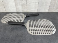 Browne Euro Perforated Stainless Pizza Servers - Lot of 2