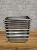 1/3 Sized Stainless Steel Insert 4" Deep - Lot of 12