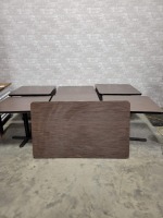 Walnut 36" x 36" Dining Tables With Bases - Lot of 6