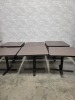Walnut 36" x 36" Dining Tables With Bases - Lot of 6 - 5