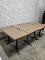Marble 24" x 30" Dining Table with Base - Lot of 8