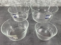 140oz, 74oz, 40oz, 23oz Glass Bowls - Set of 4