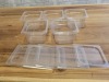 Cambro Clear 1/6 Size 4" Depth Poly Inserts with Lids - Lot of 5 (10 Pcs) - 2