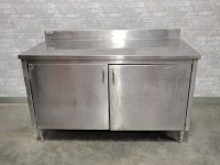 60" Stainless Steel Cabinet with 4" Backsplash