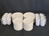 Dinner Plates, Side Plates and Mugs, 36 Each - Lot of 108 Pieces