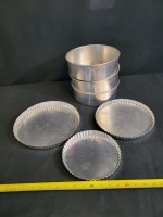 Crown Cookware Supreme 2pc Round Pans (3) Tart Pans (3) - Lot of 6 Pieces