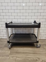 27" x 17" x 20" Two Tiered Bussing Cart