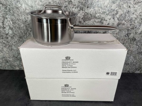 Commercial Stainless 2qt Sauce Pans - Lot of 3