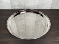 13" Round Heavy Stainless Serving Trays - Lot of 3
