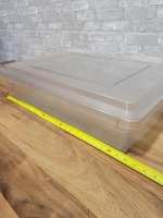 Cambro Clear Poly Food Storage Bin with Lid - 26x18x6