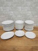White Dinnerware - 11.5" Platters, 9" Bowls, 9" Plates - Lot of 36 Pieces - 3