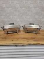 Chafing Dishes with Water Insert and Food Insert - Lot of 2 (6 Pieces)