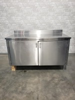 Stainless Steel Cabinet 30x60x36" - Leg missing