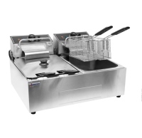 110v Double Table Top Electric Fryer, Omcan 34868
