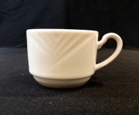 4oz White Porcelain Coffee Cups, Arcoroc Horizon - Lot of 36
