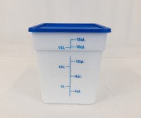 18qt White Ingredient Bin with Lid