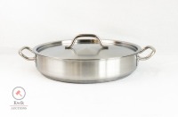 8 QT Stainless Steel Brazier Pan with Lid - JR47782 - Lot of 1