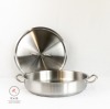 8 QT Stainless Steel Brazier Pan with Lid - JR47782 - Lot of 1 - 4