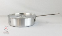 6 QT Aluminum Saute Pan with Lid - JR 64936/6210 - Lot of 1