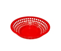 Johnson-Rose 80752 8" Round Plastic Basket - Red, 36 x 2 cases