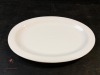 10'' White Oval Narrow Rim Platter - Case of 36