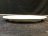 10'' White Oval Narrow Rim Platter - Case of 36 - 2
