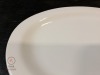 10'' White Oval Narrow Rim Platter - Case of 36 - 3