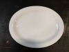 10'' White Oval Narrow Rim Platter - Case of 36 - 4