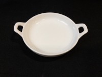 Arcoroc FJ779 Capitale 9.5 oz. White Porcelain Casserole Dish with Handles- Lot of 6