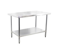 30" X 48" STAINLESS STEEL WORK TABLE With 12" x 48" Single Overshelf