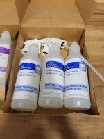 Printed Bottles with Trigger Sprays for Cleaning Solutions - Lot of 24 Pieces