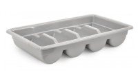 FOUR COMPARTMENT GRAY CUTLERY HOLDER, Omcan 40401- Lot of 2