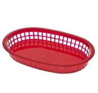 Browne Red Oval Fast Food Basket, 36 x 4 cases