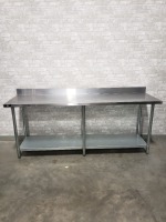 MCK Stainless Table 24"x84"x34" with 4" Backsplash
