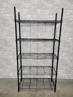 Black Wire Shelf - 5 Shelves 16"x36"x72"