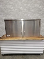 60" Stainless Steel Cabinet with Stainless Steel Shelf and Locking Doors