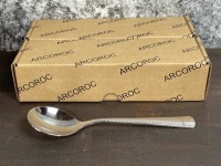 Arcoroc "Leila" Soup Spoons - Lot of 24